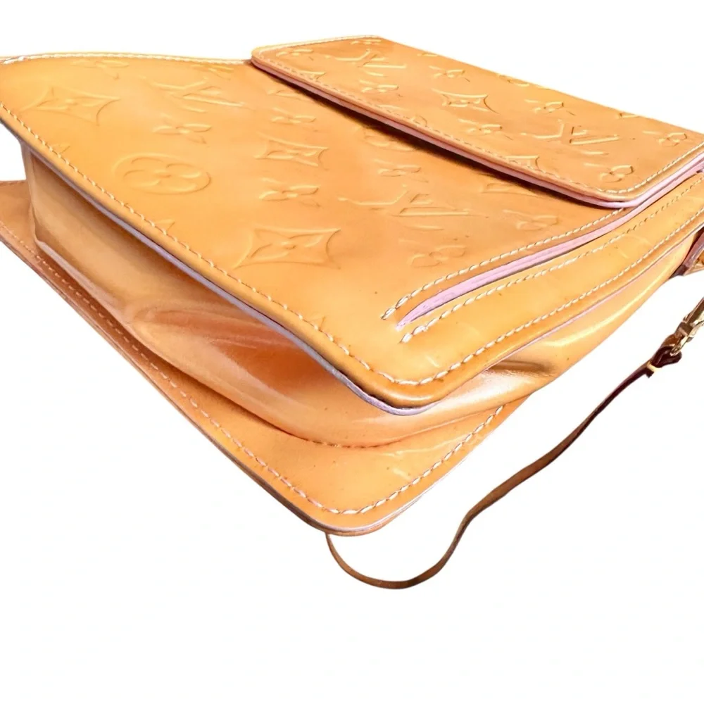 Louis Vuitton Golden Yellow Vernis Monogram & Vachetta Leather Mini Bag - Picture 5 of 16